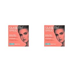 Smooth Appeal Facial Hair Remover Wax - Original Stove-top Heating Wax Formula for Professional Hair Remover, Simply Peel Off, Enriched with Lavender Oil & Argan Oil for Face Care, 40g (Pack of 2)