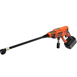 BLACK+DECKER Hidrolimpiadora 18V, presión de 24 Bares, Tubo extraíble 57 cm, Incluye Manguera 6m, Adaptador, Varilla Larga y Boquilla 5en1, sin batería/Cargador, BCPC18B-XJ