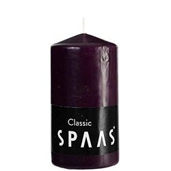 Spaas - Velas sin Perfume (12 Unidades, 60 x 150 mm, Cera de parafina, Aroma a Berenjena)