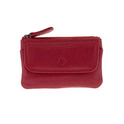 Adapell® Portafoglio unisex in vera pelle bovina – Portamonete, porta carte, portachiavi – capacità fino a 14 carte., rosso, Taglia unica, Super soft: