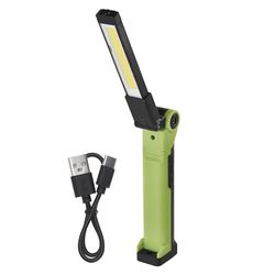 EMOS LED Battery Work Light 360° Rotatable 6 Light Modes, COB Rechargeable Inspection Light, Waterproof Workshop Lamp with 2000 mAh Battery Including USB-C Charging Cable, Light Duration 13 Hours,