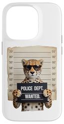 Mugshot Style Art Cheetah Sunglasses Cheetahs Case for iPhone 14 Pro