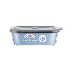 Kilner Fresh Storage 0.63 Litre Airtight Glass Container Durable Leakproof Lid with Vacuum Seal for Food Storage Leftovers Snacks Meal Prep Batch Cooking