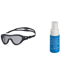 ARENA The One Mask Occhialini Nuoto Anti-Appannamento Unisex Adulto, Maschera Piscina con Grandi Lenti, Protezione UV, Ponte Nasale Autoregolante & Spray Anti Appannamento Istantaneo per Occhialini