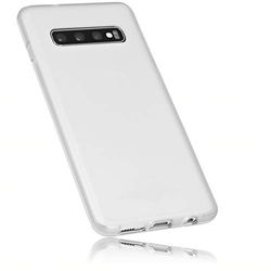 mumbi Mobiltelefonfodral kompatibelt med Samsung Galaxy S10, mobilskal, transparent vitt