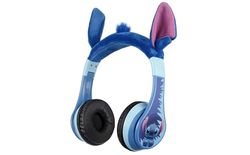 eKids Disney Stitch Casque Bluetooth sans Fil avec Microphone avec Cordon auxiliaire, Volume réduit pour Enfants, pour l'école, la Maison ou Les Voyages