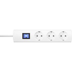 Kopp UNOversal® Plus Extensão de 3 tomadas de 5 m com interruptor e grande distância I tomada roscada com proteção tátil I tomada múltipla interior I branco – 232702019