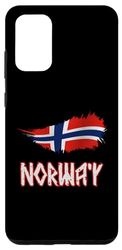 Carcasa para Galaxy S20+ Diseño de bandera de estilo nórdico antiguo de Noruega