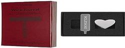 Moleskine Wine Journal Pin per Taccuino Cuore, Quaderno con Copertina Rigida per Organizzare il Vino 13x21cm, Spilla Cuore Colore Argento, Idee Regalo Personalizzato