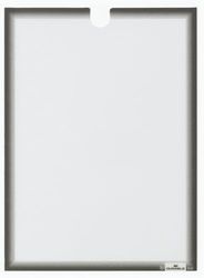Durable Document Holder A4 Self-Adhesive - UV-Resistant and Removable - Perfect for Internal Signage Displays - Pack of 5 Frames - Grey