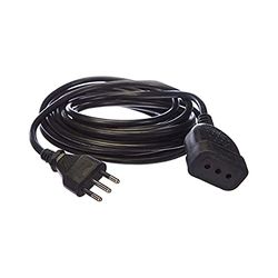 Electraline 46122 - Extensión, 5 M De Longitud, Toma De 16 A, Sección Cable 3X1 Mm, Negro