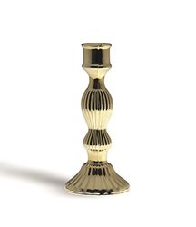 Excelsa Light Candlestick, glass, gold, 8.8 x 8.8 x 20 cm