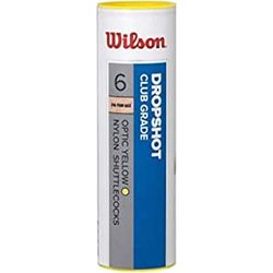 Wilson Dropshop Tube Shuttlecocks , Yellow, One Size, 6 Pack