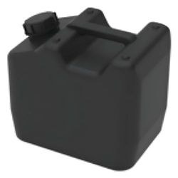 Bidon Bohlender®, 10 l, filetage S60/61 (DIN60/61), PE-HD-EX noir, buse inclinée, dimensions L x l x H mm 295 x 200 x 255