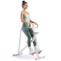Sunny Health & Fitness Smart Upright Row-N-Ride con resistenza regolabile, attrezzatura pieghevole per esercizi domestici per braccia, glutei e gambe, connessione gratuita all'app SunnyFit P2100SMART