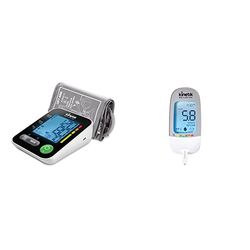 Kinetik Wellbeing Advanced Blood Pressure Monitor - Used by The NHS – BIHS and ESH Validated – Universal Cuff – in Association with St John Ambulance & Blood Glucose Monitoring System