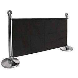Bolero Black Canvas Barrier 700X1430X20mm Posts Safety Crowd Control Belts