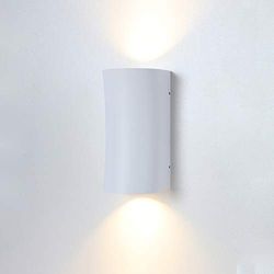 Lussiol E350071 - Lampada da parete per interni/esterni, in metallo, 35 W, colore: Bianco