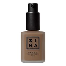 3INA MAKEUP - Vegan - The 3 in 1 Foundation 217 - Brown - Fondotinta a copertura medio-alta - Primer e Correttore - Lunga Tenuta 12 Ore - SPF 15 - Finitura Naturale Opaca - Cruelty Free