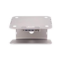 LMP ProStand - supporto ergonomico da tavolo per computer portatili da 12" a 17" - alluminio grigio siderale