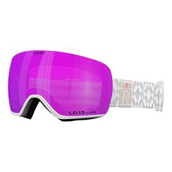 Giro Lusi Lunettes de neige pour femme Blanc/rose vif Verres infrarouges Taille unique