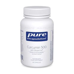 Pure Encapsulations - Curcumin 500 with Bioperine - Enhanced Bioavailability Turmeric Extract - 60 Capsules