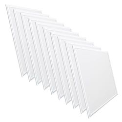 Lot de 10 panneaux LED Slim 60 x 60 cm, 44 W, UGR19, 4000 lumens. Driver inclus. | Dalles LED pour espaces commerciaux, magasins et bureaux (Blanc froid (6000K))