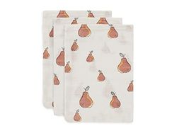 Jollein 536-848-66031 Washcloth Pear White Set of 3 15 x 20 cm