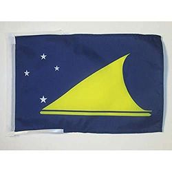 Tokelau Vlag 45x30 cm koorden - Nieuw-Zeelandse SMALL vlaggen 30 x 45 cm - Banier 18x12 in hoge kwaliteit - AZ FLAG