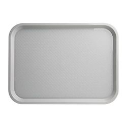 Olympia Kristallon Polypropylene Fast Food Tray - Medium 415 mm, Grey, Size: 415(W) x 305(D)mm / 16.25 x 12 inch, Dishwasher Safe, P502