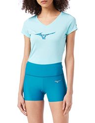 Mizuno Pantaloncini Aderenti Core, Donna, Blu Marocchino, XS Slim