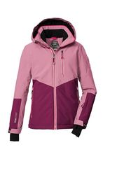 Killtec Giacca da sci da ragazza con cappuccio e paraneve KSW 207 GRLS SKI JCKT, rosa chiaro/lampone, 140, 43561-000