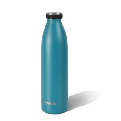 Termosflaska i rostfritt stål, wenco carribean blue – 750 ml – perfekt för barn, BPA-fri, läckagesäker, lämplig för kolsyra – liten termosflaska för bubblor, sport, skola, fitness