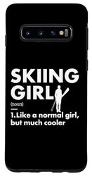 Carcasa para Galaxy S10 Deporte Chica Definición Esquí