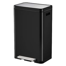 X-Cube stap-vuilnisemmer 30 liter, EKO, VB 936830, zwart, mat roestvrij staal