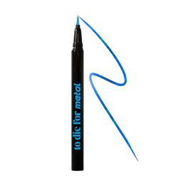 KRASH KOSMETICS Blå Eyeliner To Die For Metal EAT MY BLUSSY- Waterproof Formula 24h Lång varaktighet -eyeliner Ögon Pigmenterade färger -Fine Tip Filt Applicator - Vegan och Cruelty Free