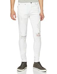 Enzo Skinny jeans voor heren, Wit (Wit Wit), 36W / 30L