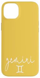 Phone Case That Says Gemini Horoscope Sign Yellow Lemon Sun Case for iPhone 14 Plus
