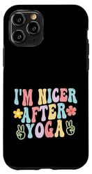 Carcasa para iPhone 11 Pro Mujeres soy más agradable después del yoga Meditación Entrenamiento divertido