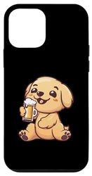 Carcasa para iPhone 12 mini Perros Golden Retriever con cerveza