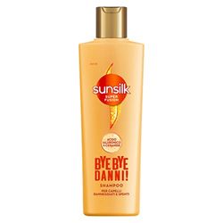 Sunsilk, Shampoo Bye Bye Danni, Shampoo per Capelli Danneggiati e Spenti, Formula Super Fusion con un mix di Acido Ialuronico e Ceramide, Ripara da 7 Tipi di Danni ai Capelli, 220 ml