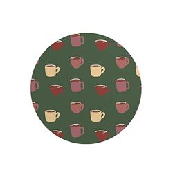 Questo Casa, Ronde digitaal bedrukte muismat, antislip onderkant, voor kantoor en thuis, diameter: 22 cm