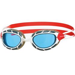 Zoggs Predator Lunettes de Natation Mixte, Blanc/Rouge/teinté, s