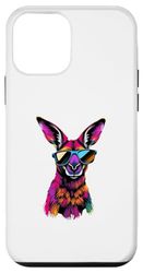 Canguro Indossare Occhiali Da Sole Divertente Animale Colorato Canguro Custodia per iPhone 12 mini