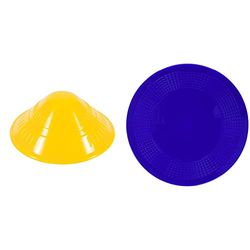 Dycem Bottle Opener, Yellow, 6 cm & Performance Health Dycem Non Slip Round Pad 14 cm, Blue, Precut Adhering Pad, Grip Assistance, Non-Toxic, Prevents Objects from Sliding or Rolling
