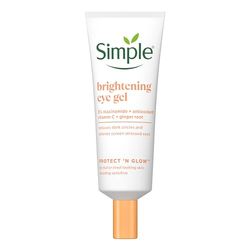 Simple Protect 'n' Glow Brightening Eye Gel Reduces Dark Circles and Relieves Screen-Stressed, Tired Eyes for Sensitive Skin 25 ml