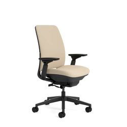 Steelcase Amia, chaise de bureau ergonomique avec soutien LiveLumbar et accotoirs 4D Grège