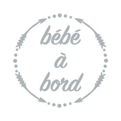 Ambiance Sticker Autocollant de Voiture Bébé à Bord Bleu Ciel - H15 x L15 cm