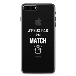 Zokko Beschermhoesje voor iPhone 7 Plus Jpeux Pas J'Ai Match – maat iPhone 7 Plus – zacht transparant inkt wit