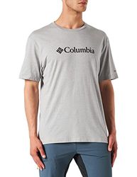 Columbia CSC Basic Logo T-shirt met korte mouwen voor heren, grijs (Columbia Grey Heather), L